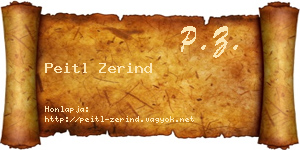 Peitl Zerind névjegykártya
